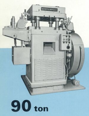 H&W 90-ton single crank underdrive press